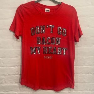 “Don’t Go Bacon My Heart” PINK by Victoria’s Secret Tee